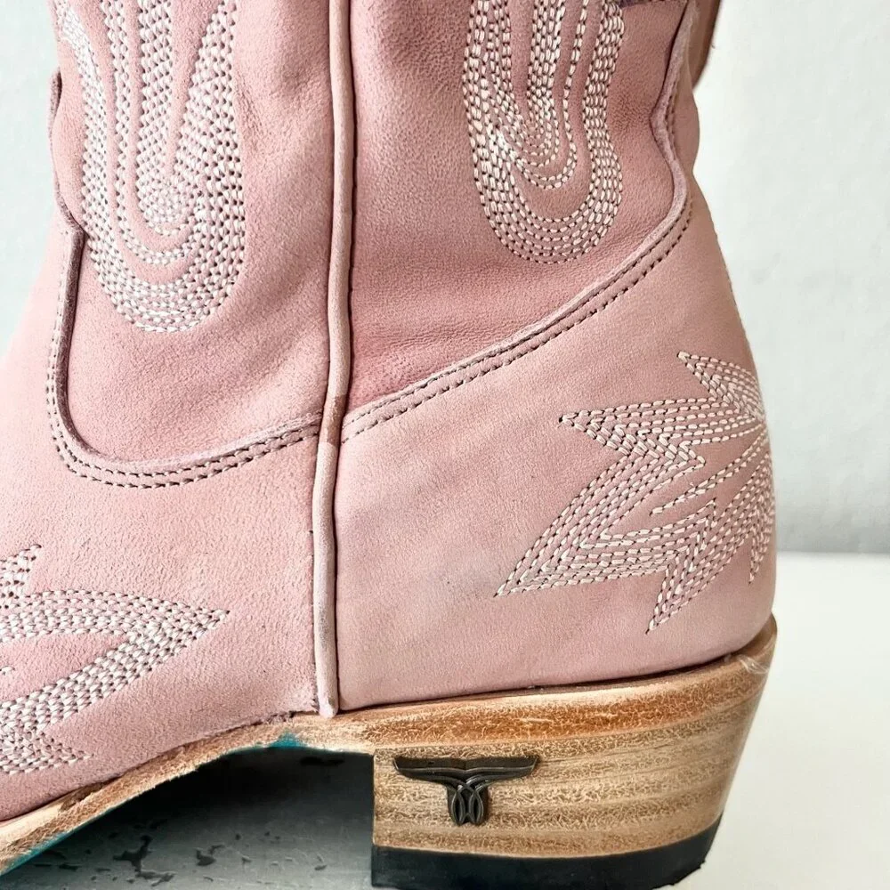 Lane LEXINGTON Over the Knee Pink Cowboy Boots Western Cowgirl Snip Toe Tall 5